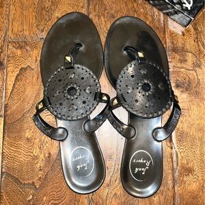 Jack Rogers | Black Georgica Sandals | Jelly Sandals | Sz 9